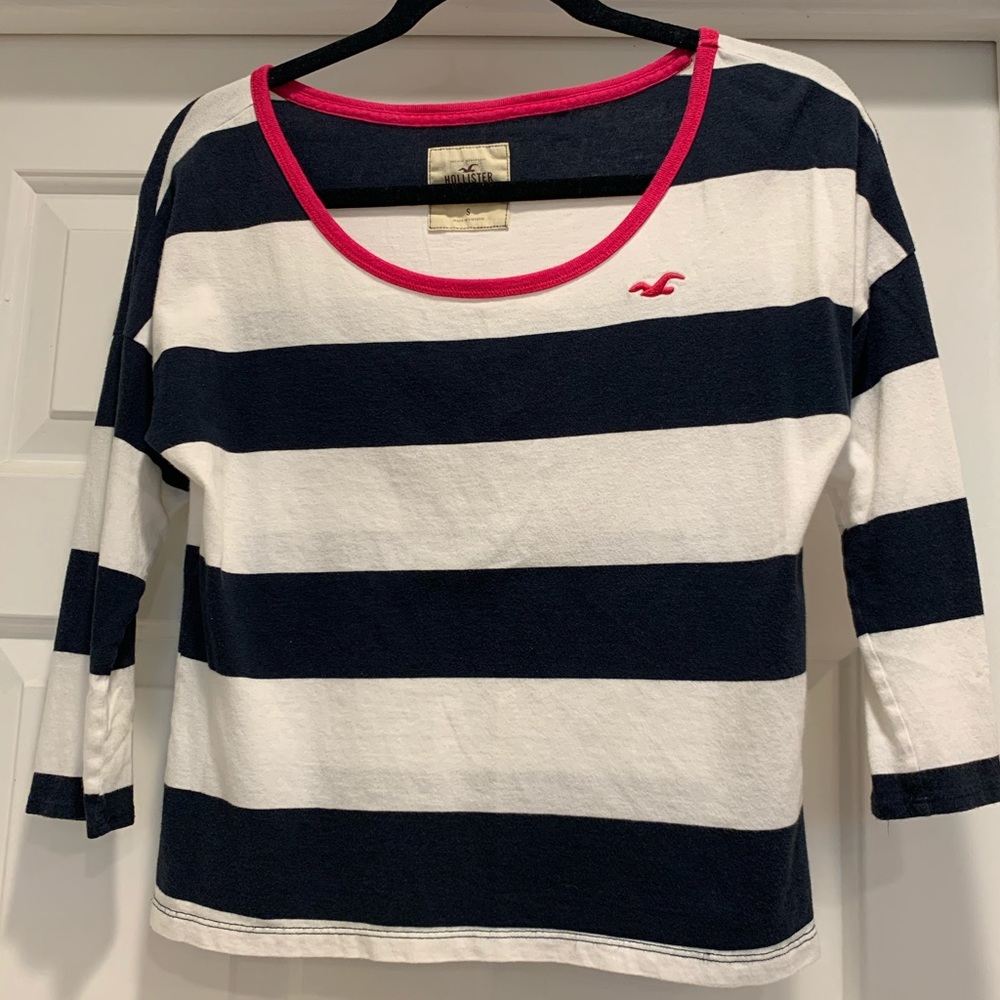 Striped Hollister quarter-sleeve shirt